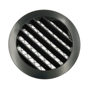 Kratka ścienna aluminiowa 160 czarna