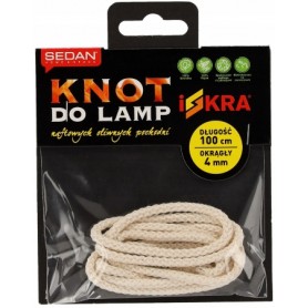 Knot do lamp naftowych świec pochodni fi 4mm 100cm