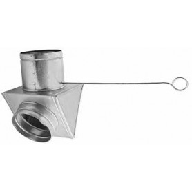 Trójnik delta z przepustnicą z drutem