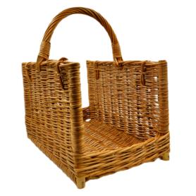 Kosz wiklinowy prosty jasny M