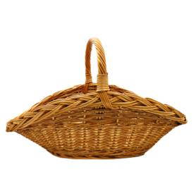 Kosz wiklinowy owalny jasny M