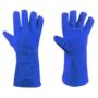 Rękawice kominkowe niebieskie