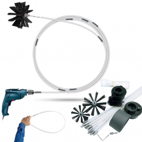 TajfunAir szczotka do czyszczenia wentylacji wiertarką 7,2 m