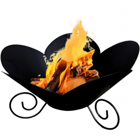 PALENISKO OGRODOWE LOTOS 50 CM STALOWE CZARNE DO OGNISKA GRILLA KOCIOŁKA