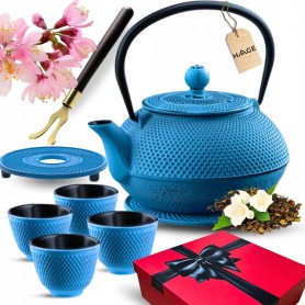 CZAJNIK ŻELIWNY EMALIOWANY IMBRYK ZAPARZACZ DO HERBATY 900ml PREZENT