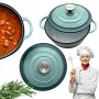 GARNEK ŻELIWNY 5L EMALIOWANY Z POKRYWĄ SZAŁWIA GAZ INDUKCJA PIEKARNIK 26CM