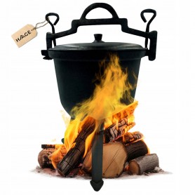 KOCIOŁEK ŻELIWNY GARNEK myśliwski węgierski pieczonki 4L na OGNISKO GRILL