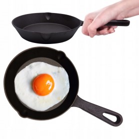 PATELNIA ŻELIWNA 16cm INDUKCJA OGNISKO GRILL GAZ INDUKCJA TALERZ ŻELIWNY