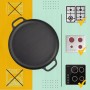 PATELNIA ŻELIWNA DO PIZZY DUŻA 30cm INDUKCJA OGNISKO GRILL TALERZ ŻELIWNY