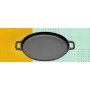 PATELNIA ŻELIWNA DO PIZZY DUŻA 30cm INDUKCJA OGNISKO GRILL TALERZ ŻELIWNY