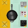 PATELNIA ŻELIWNA RĘCZNIE SZLIFOWANA DUŻA 20cm INDUKCJA GRILL TALERZ ŻELIWNY
