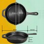 PATELNIA ŻELIWNA RĘCZNIE SZLIFOWANA DUŻA 20cm INDUKCJA GRILL TALERZ ŻELIWNY