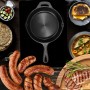 PATELNIA ŻELIWNA RĘCZNIE SZLIFOWANA DUŻA 20cm INDUKCJA GRILL TALERZ ŻELIWNY
