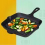 PATELNIA ŻELIWNA GRILLOWA 26cm INDUKCJA OGNISKO GRILL GAZ TALERZ ŻELIWNY