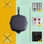 PATELNIA ŻELIWNA GRILLOWA 26cm INDUKCJA OGNISKO GRILL GAZ TALERZ ŻELIWNY