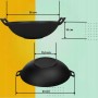 WOK ŻELIWNY 36 CM DUŻY NA INDUKCJĘ KUCHENKĘ OGNISKO PATELNIA ŻELIWNA