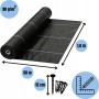AGROWŁÓKNINA 90G 1,6x50m CZARNA UV AGROTKANINA MATA ANTYCHWASTOWA + KOTWY