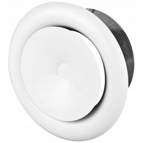 ANEMOSTAT kratka NAWIEWNY metalowy 150 mm Z RAMKĄ I USZCZELKĄ WYGŁUSZAJĄCĄ