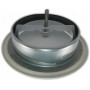 ANEMOSTAT WYWIEWNY 125 mm CZARNY METALOWY Z RAMKĄ I USZCZELKĄ WYGŁUSZAJĄCĄ