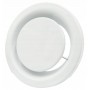 ANEMOSTAT WYWIEWNY 125mm BIAŁY PŁASKI Z RAMKĄ KOŁNIERZEM USZCZELKĄ