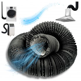 PRZEWÓD RURA SPIRO CZARNA WENTYLACYJNA ALUMINIOWA ELASTYCZNA fi 125mm 10m