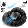 PRZEWÓD RURA SPIRO CZARNA WENTYLACYJNA ALUMINIOWA ELASTYCZNA fi 125mm 10m