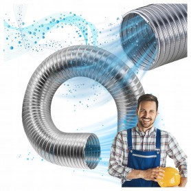 RURA ALUMINIOWA ELASTYCZNY PRZEWÓD OKRĄGŁY PRZEKRÓJ SPIRO FLEXIVA 115 MM