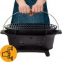 GRILL WĘGLOWY Z RUSZTEM ŻELIWNYM GRILL OGRODOWY ŻELIWNY MAŁY 43 cm x 23 cm