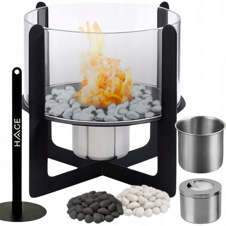 BIOKOMINEK WOLNOSTOJĄCY BEZDYMNY DO DOMU NA TARAS OGRODOWY BIO KOMINEK